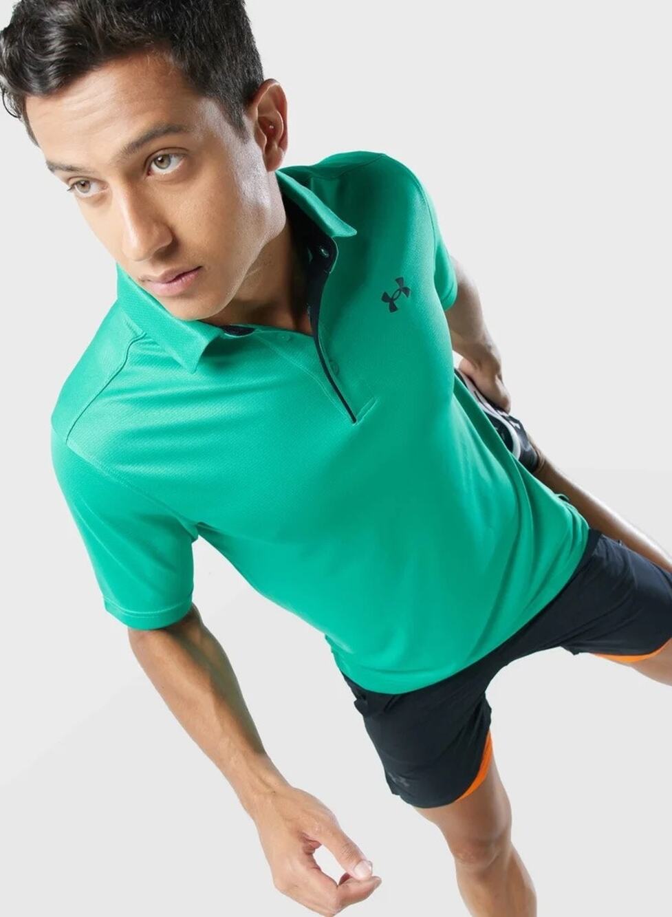 Under Armour Men's Green Tech Short Sleeve Polo Shirt